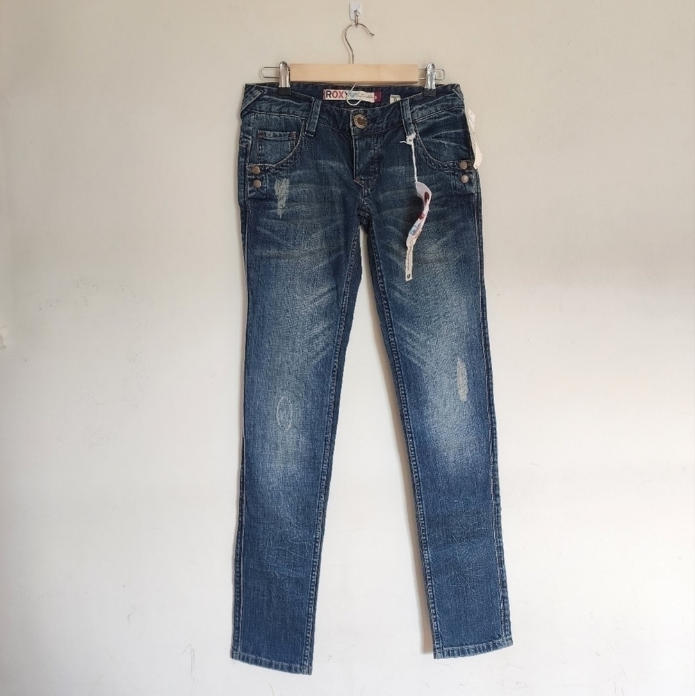 NWT Roxy Limited Edition Bamboo/ Cotton Low-rise Till Dawn Skinny Jeans size 3